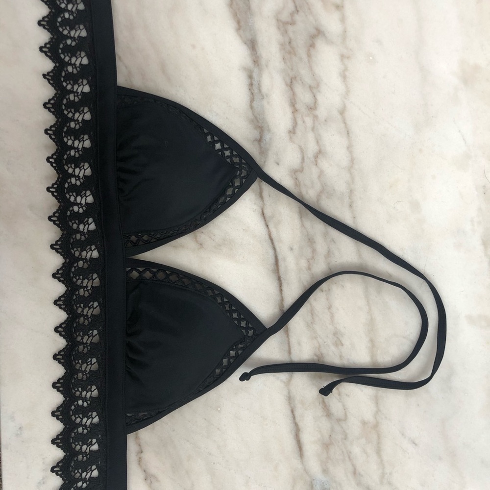 Black bathing suit top